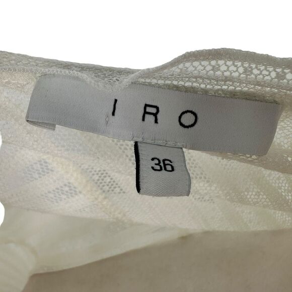 IRO Gwen A Line Bell Sleeves Flared Skirt V Neckline Mini Dress US‎ Size 4 FR 36 - Picture 7 of 11